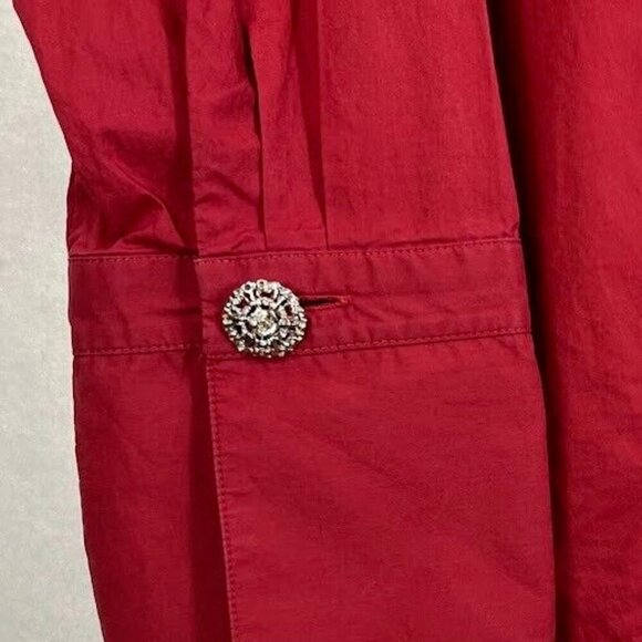 Talbots Woman Button Down Shirt 18 Crisp Clean Classic Bold Academia Career 18W - Picture 3 of 5